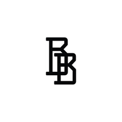 BB monogram logo design letter text name symbol monochrome logotype alphabet character simple logo