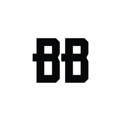 Obraz premium BB monogram logo design letter text name symbol monochrome logotype alphabet character simple logo