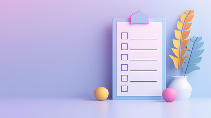 Minimal illustration of a checklist mockup with simple checkboxes and check marks, set against a plain white background.