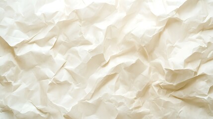 Crumpled White Paper Texture for Creative Background or Design
