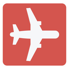 airplane icon in red box