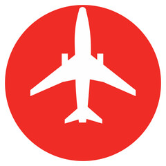 Fototapeta premium Airplane icon takeoff logo