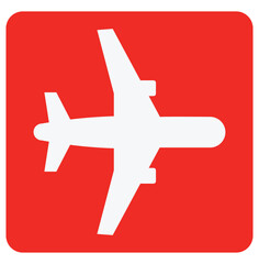 Obraz premium Airplane icon takeoff logo