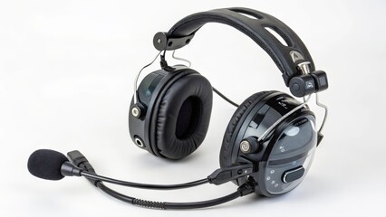 Black Headset with Boom Microphone