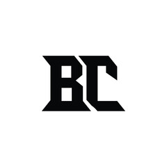BC monogram logo design letter text name symbol monochrome logotype alphabet character simple logo