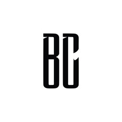 BC monogram logo design letter text name symbol monochrome logotype alphabet character simple logo