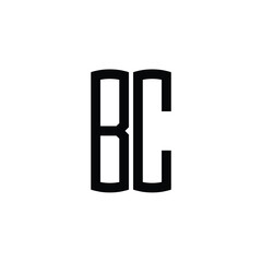 BC monogram logo design letter text name symbol monochrome logotype alphabet character simple logo