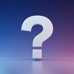 Digital 3D Question Mark on Abstract Background,futuristic 3D question mark.
