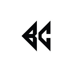 BC monogram logo design letter text name symbol monochrome logotype alphabet character simple logo