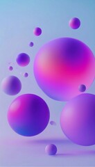 3D spheres with gradient: a bright and detailed illustration with colorful spheres on a light background.