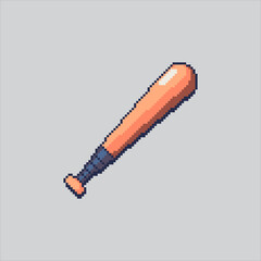 Pixel art illustration Bat Stick. Pixelated Baseball Bat. Baseball Bat Stick Icon pixelated for the pixel art game and icon for website and video game. old school retro.