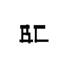 BC monogram logo design letter text name symbol monochrome logotype alphabet character simple logo