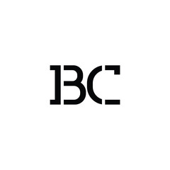 BC monogram logo design letter text name symbol monochrome logotype alphabet character simple logo