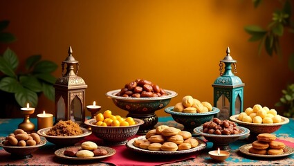 Fototapeta premium Ramadan Iftar food 