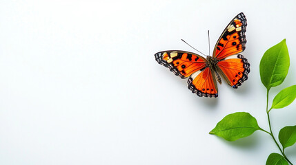 Obraz premium オレンジの蝶々
