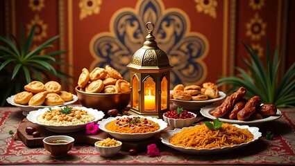 Fototapeta premium Ramadan Iftar food 