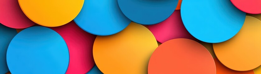 Vibrant Abstract Composition Featuring Diverse Colorful Shapes on a Bright Background Evoking Energy and Creativity in Modern Artistic Expression