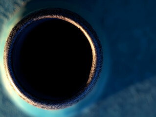 3D Illustration Rim Light Empty Space Circle