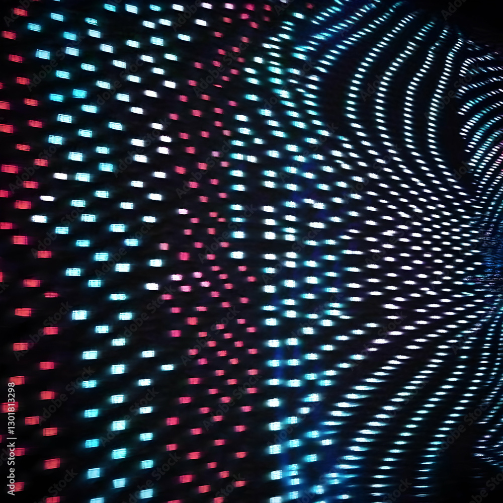 Poster abstract background illustration - colorful led light grid pattern