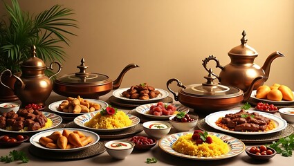 Fototapeta premium Ramadan Iftar food