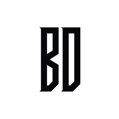 BD monogram logo design letter text name symbol monochrome logotype alphabet character simple logo