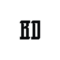 BD monogram logo design letter text name symbol monochrome logotype alphabet character simple logo