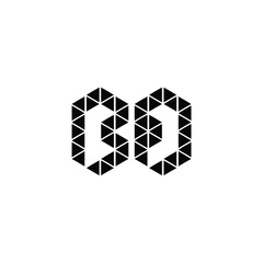 BD monogram logo design letter text name symbol monochrome logotype alphabet character simple logo
