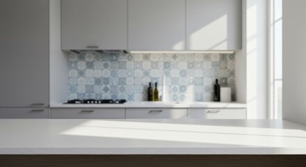 A contemporary modern kitchen with clean lines, state-of-the-art appliances, and minimalist design, blending functionality with style. Perfect for home, design, and lifestyle themes