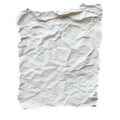 Obraz premium Crumpled white paper with texture and creases on a plain background