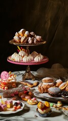 Naklejka premium Sweet Treats Dessert Display