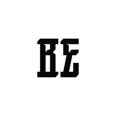 BE monogram logo design letter text name symbol monochrome logotype alphabet character simple logo