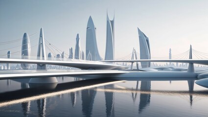 Fototapeta premium Zukünftige Geräten und Spezielle Architektur