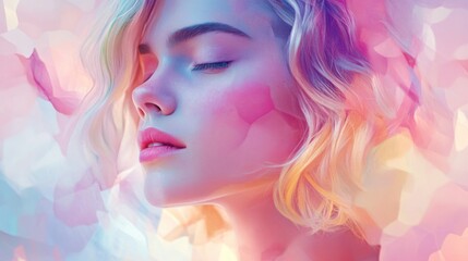 Dreamlike Portrait of a Serene Woman