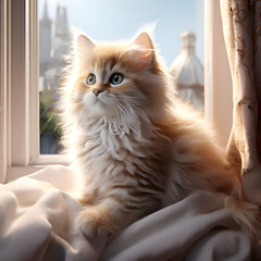 cat on the window