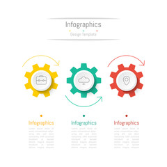 Infographic 3 options design elements for your business data. Vector Illustration.