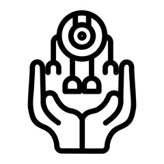 robot Line Icon