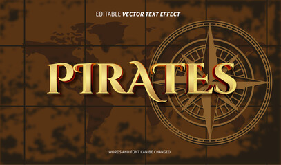 pirates editable text effect
