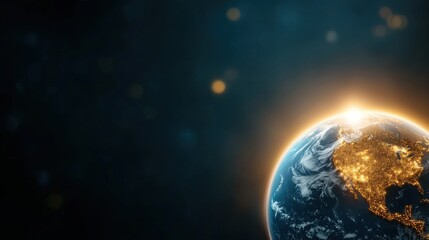 Fototapeta premium Futuristic Global Satellite Network Concept