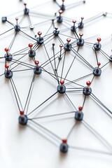 Complex Network of Interconnected Pins Visualizing Communication Concepts