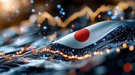 High Resolution Japan Flag Abstract Background