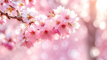 Cherry blossom petals lots of blue 