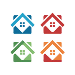 log cabin pancake house. House icon set. Home vector illustration sign. House Icon Home vector illustration symbol.