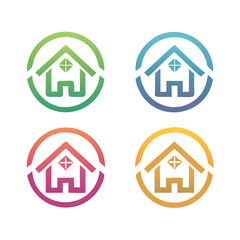 log cabin pancake house. House icon set. Home vector illustration sign. House Icon Home vector illustration symbol.