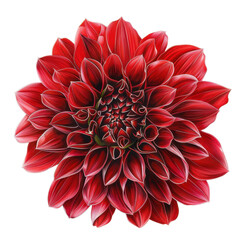 Vibrant red flower with intricate petal design, showcasing beauty and elegance in nature. Perfect for floral themes and artistic expressions
