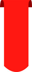 Red folded label banner illustration 