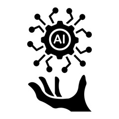 artificial intelligence. ai Solid icon