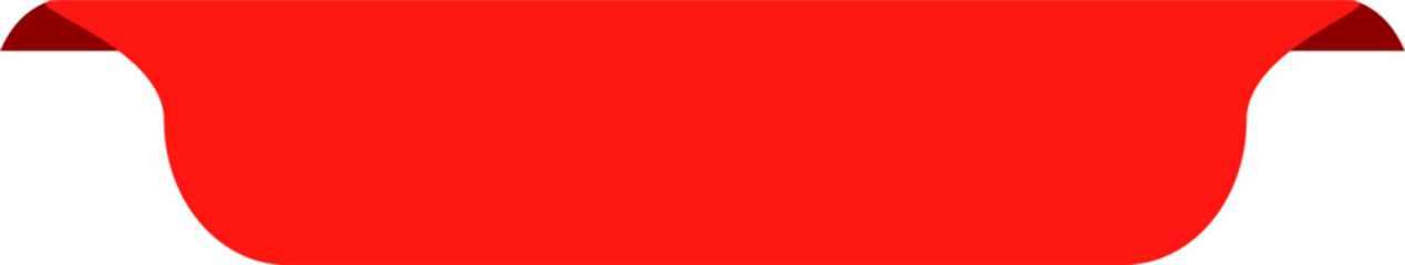 Red folded label banner illustration 