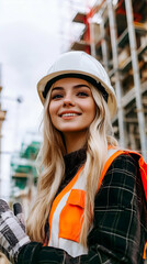 Photo: Construction Worker, Safety Vest, Hard Hat, Building Site, Engineering