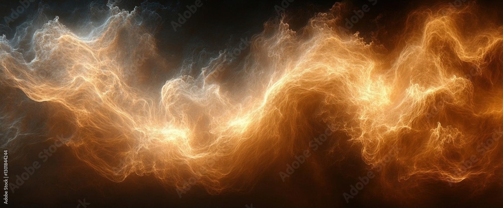 Aufkleber abstract golden and orange patterns with dynamic motion