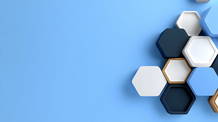 Fototapeta premium Abstract Geometric Hexagon Pattern Background